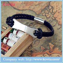 Fashion leather bracelet factory punk rock bracelet stainless steel bracelet